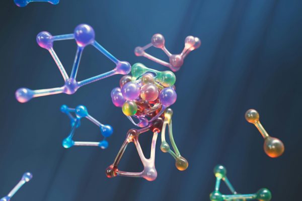 pexels-photo-25626509-25626509 Colorful abstract representation of molecular structures with 3D spheres and connections.